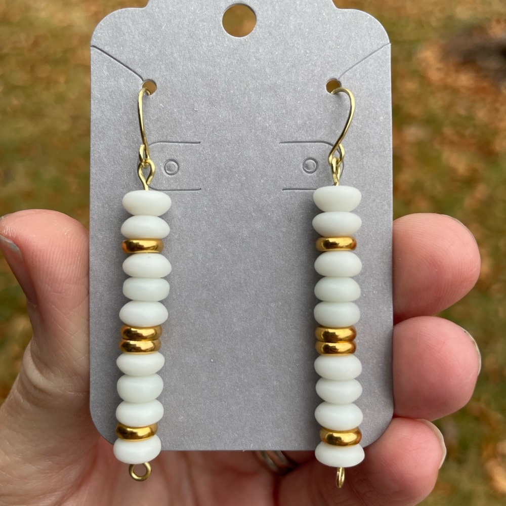 Gold Beaded Earrings